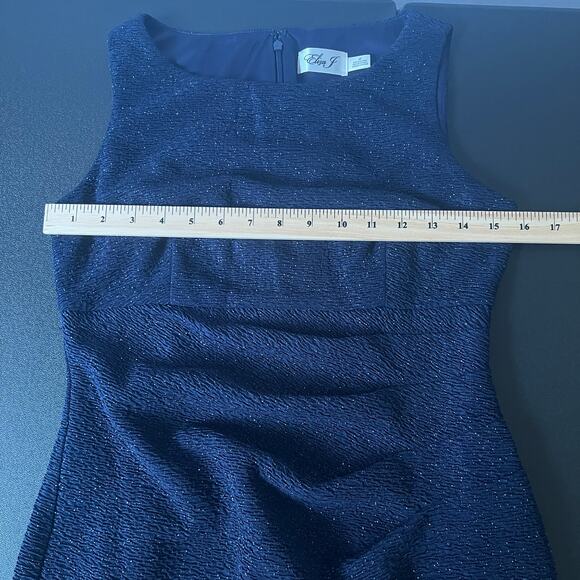 Eliza J Womens Midi Dress Petite 6 Metallic Party Cocktail Evening Wedding Guest - Picture 11 of 14